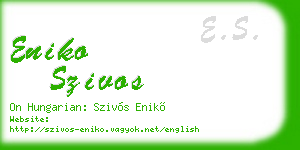 eniko szivos business card